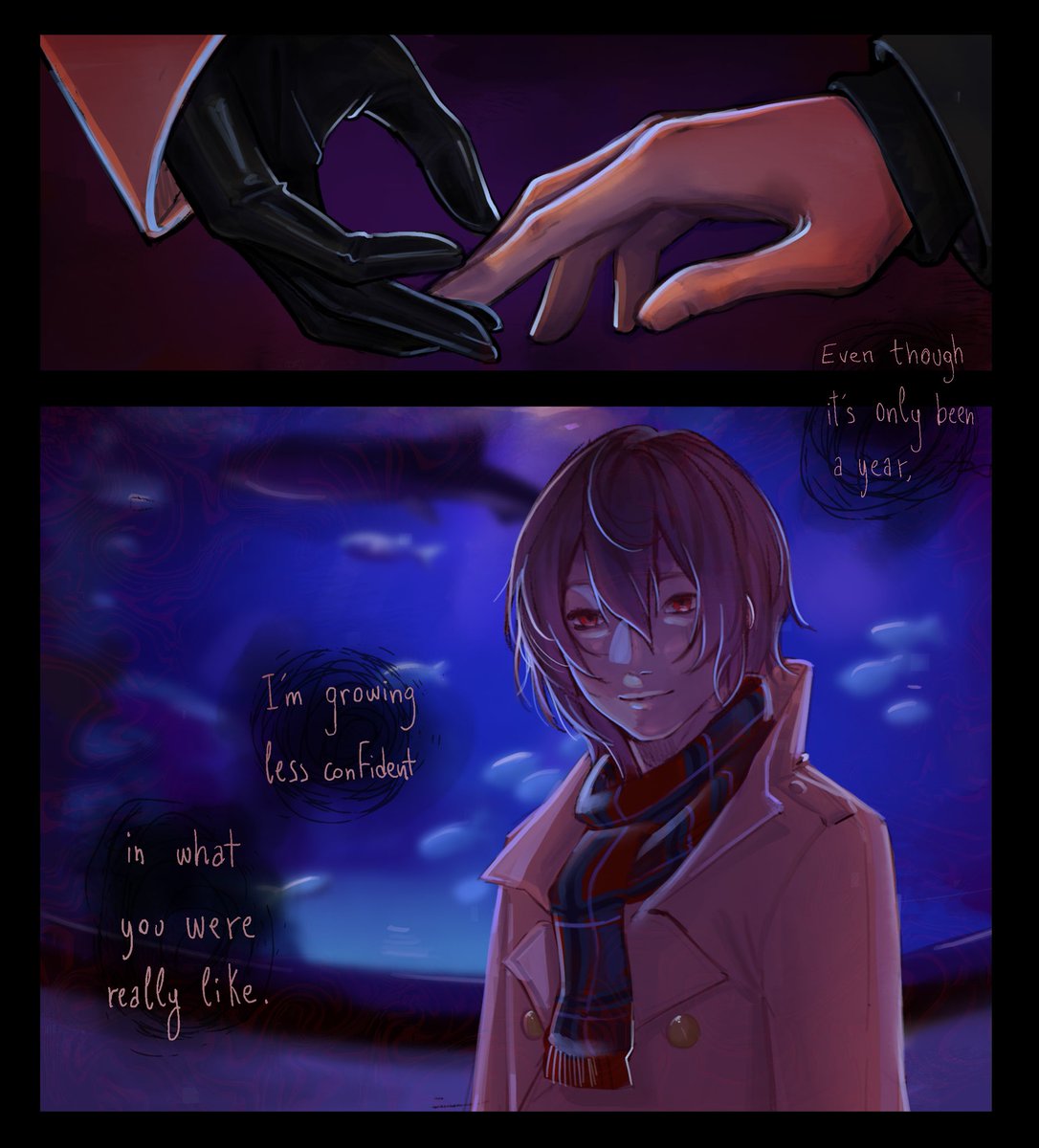 i liked this tweet a lot. aquarium date well into maruki's false reality #shuake #P5R