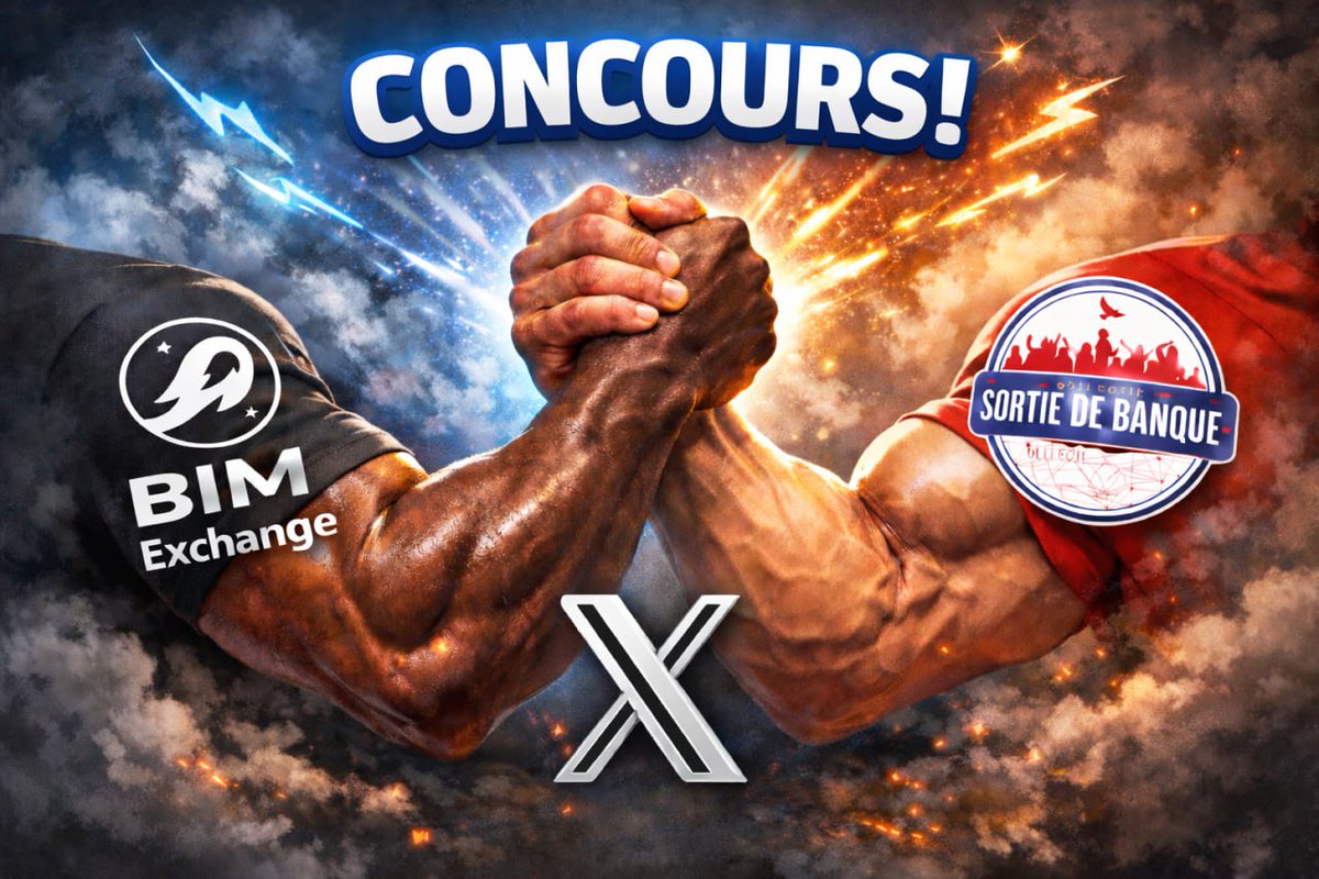 SortieDeBanque's tweet image. [Concours ! 🚨]
Pour fêter l'alliance entre souveraineté et confidentialité, "Sortie de Banque" et "Bim Exchange" lancent un concours avec tirage au sort !  

Il suffit de : 
1️⃣ Suivre sur X @SortieDeBanque
2️⃣ Suivre sur X @Bim_Exchange
3️⃣ Aimer et Retweet ce post

3 gagnant(e)s…