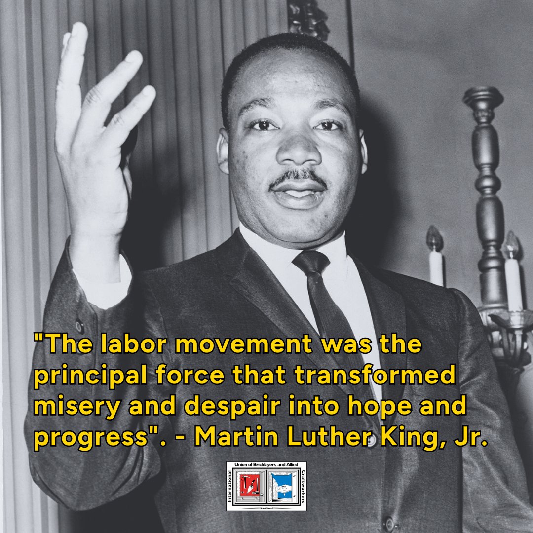 IUBAC's tweet image. Dr. King understood the power of unions.
#MLKDay