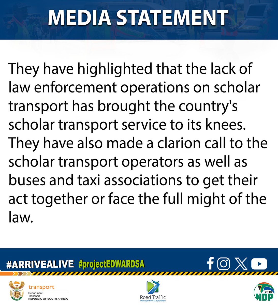 Department of Transport tweet media