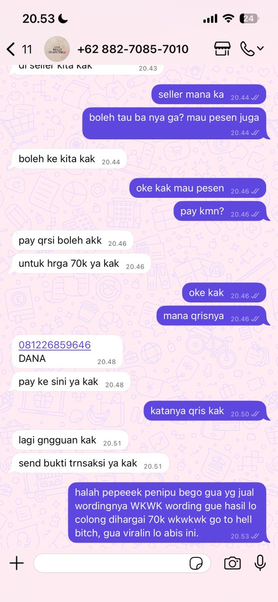 ofKathie's tweet image. orang gila kali udh nyolong wording masa dihargai 70k wording ku ... mana dipake buat nipu, hadeh ada macam penipu ni

(( mmf kasar kesel poll ))