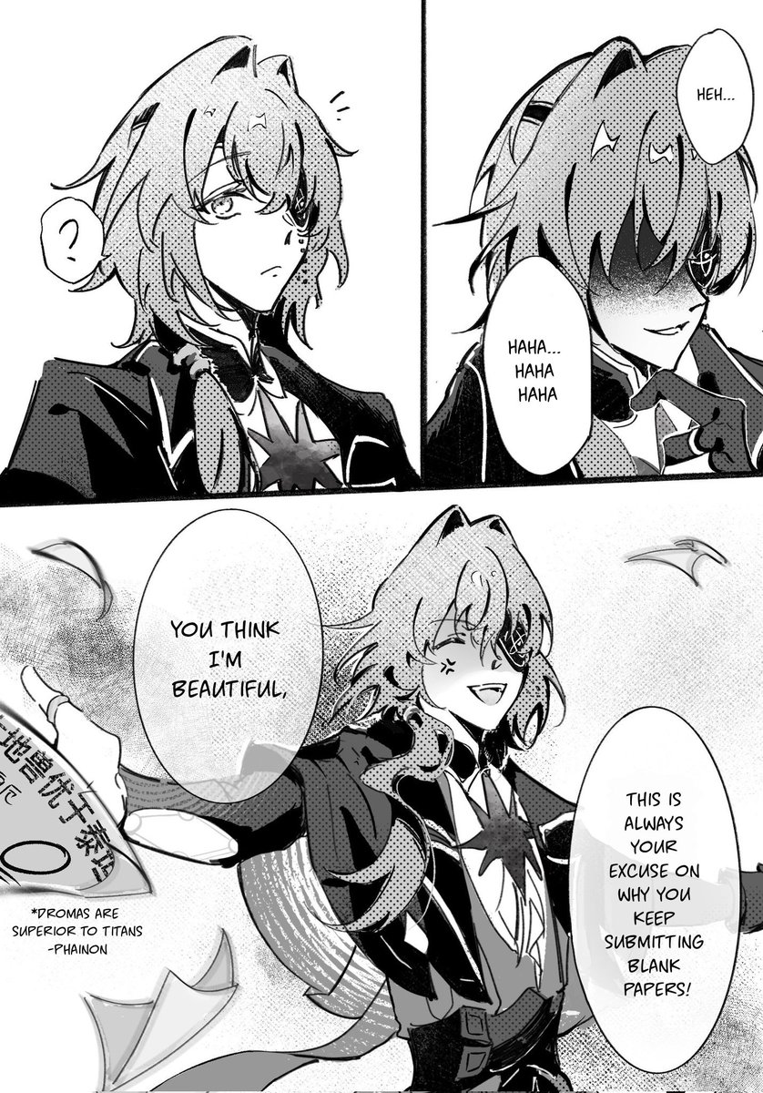 astralshuttle2's tweet photo. English translation of this #phainaxa work!!

#HonkaiStarRail #Phainon #Anaxa https://t.co/6z403u0F9o