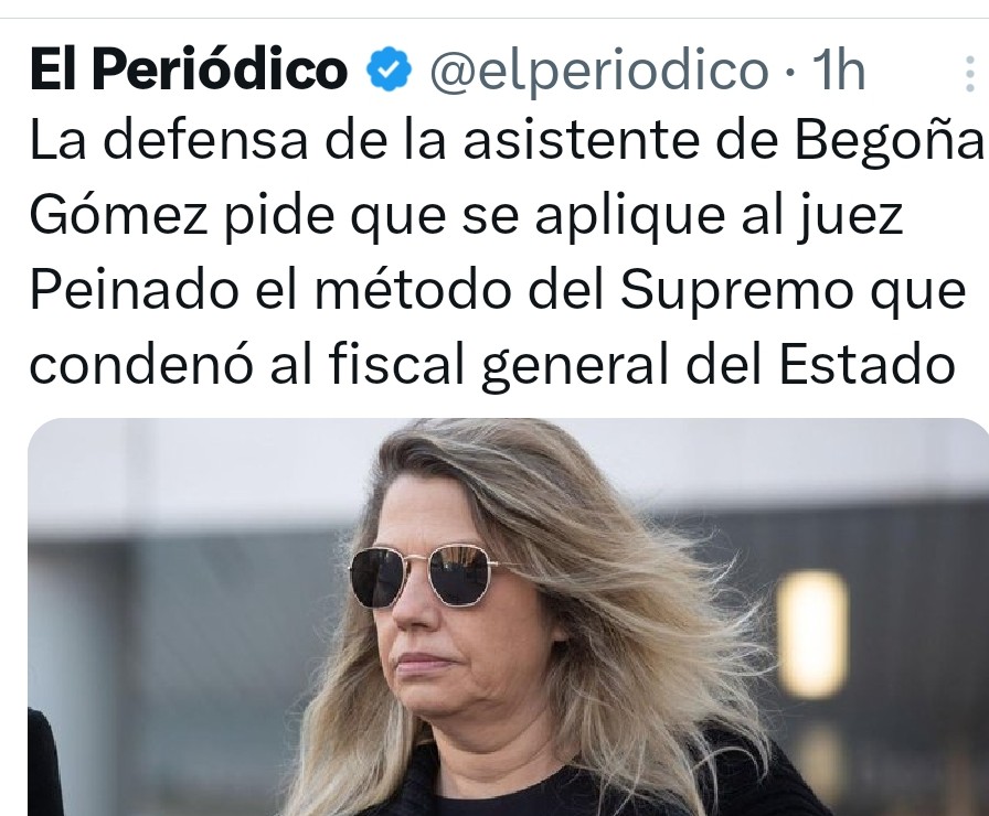 La asistente de Begoña Gómez se niega a dar el pasaporte al juez Peinado 

"No tengo que demostrar mi inocencia, es el juez el que debe demostrar mi culpabilidad" 

Y pide que se investigue la filtración a OK diario que dio la noticia 15H antes de saberlo su abogado y ella misma