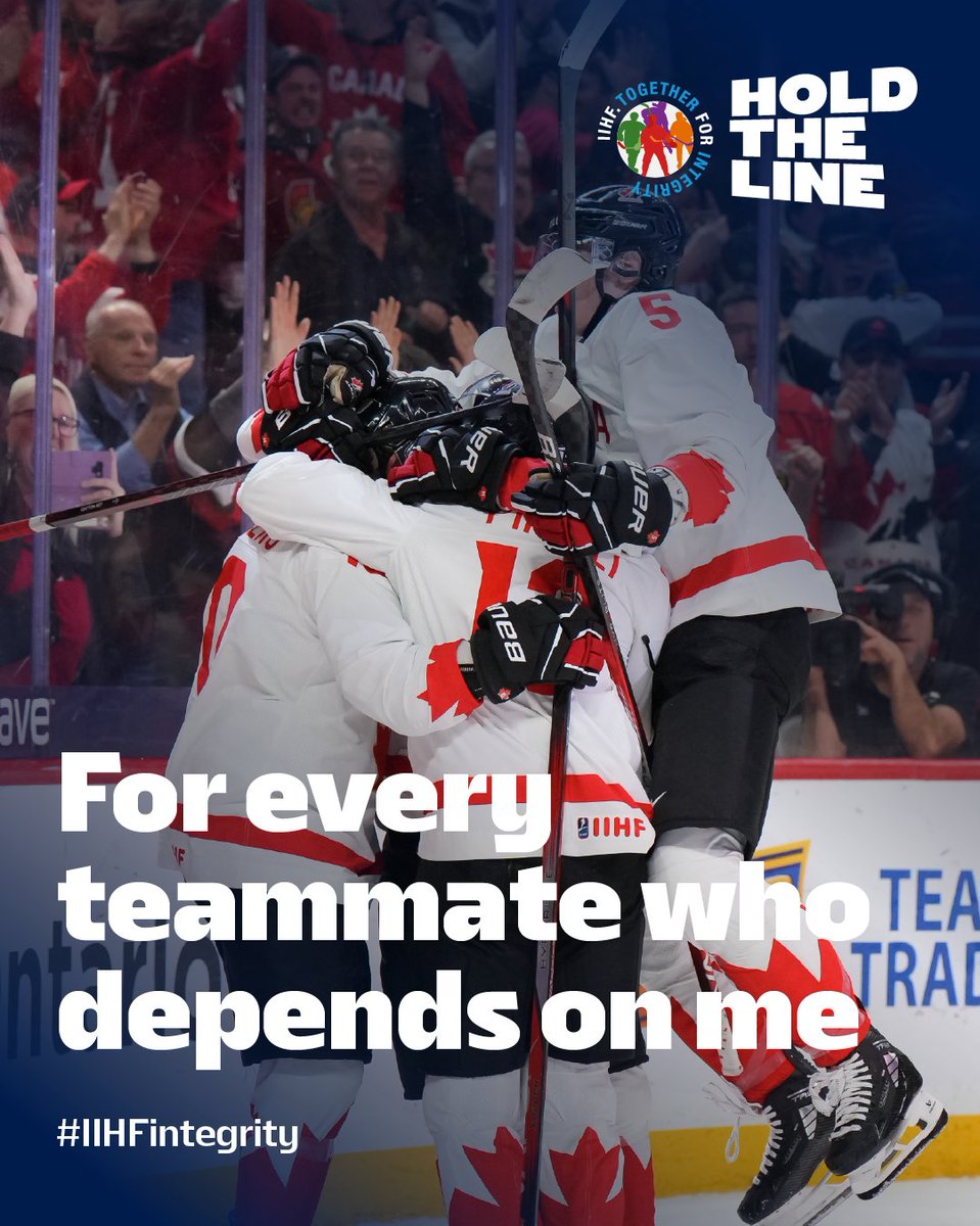 IIHFHockey's tweet photo. We each have our own reason to #HoldtheLine. ππ
What's yours?π
#IIHFintegrity #IIHF https://t.co/p51knRMUKX