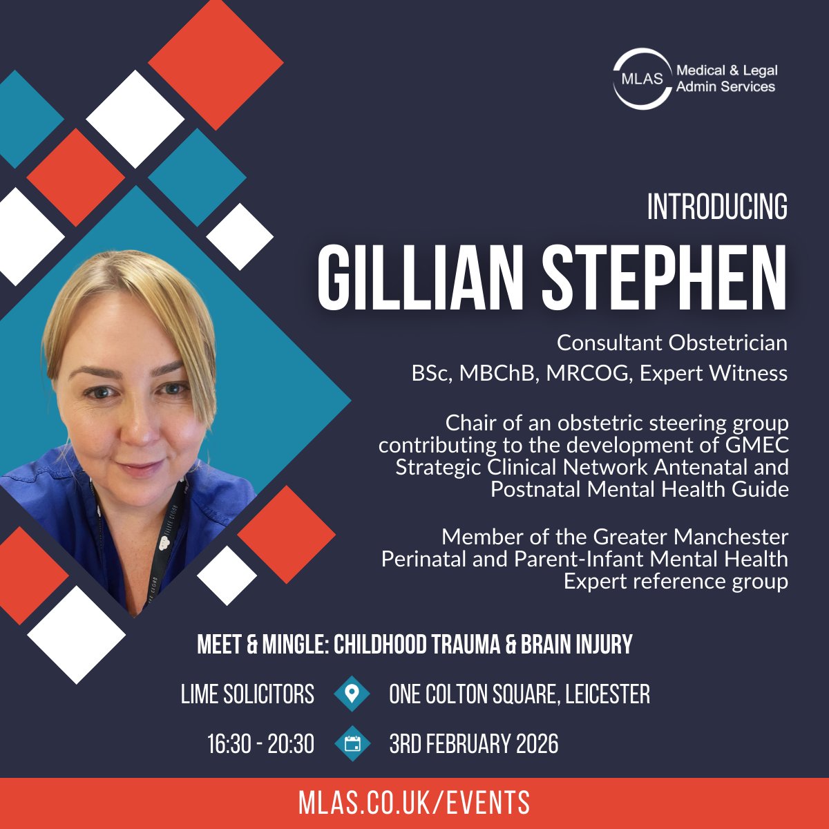 MedLegalAdmin's tweet photo. Introducing Dr Gillian Stephen! The opening speaker at our Meet &amp; Mingle on the topic of Childhood Trauma &amp; Brain Injury.
 
🔗 Register now: https://t.co/cVAaTI95kf https://t.co/LygyLG6EvK