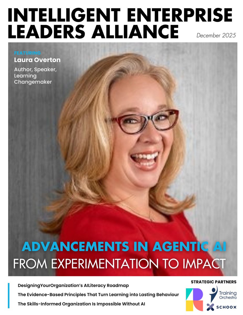 lauraoverton's tweet image. Discover how AI is transforming learning, leadership, and the skills your organization needs to thrive in this new market study...
corporatelearningnetwork.com/technology-ass… 
#learninganddevelopment #learningchangemakers