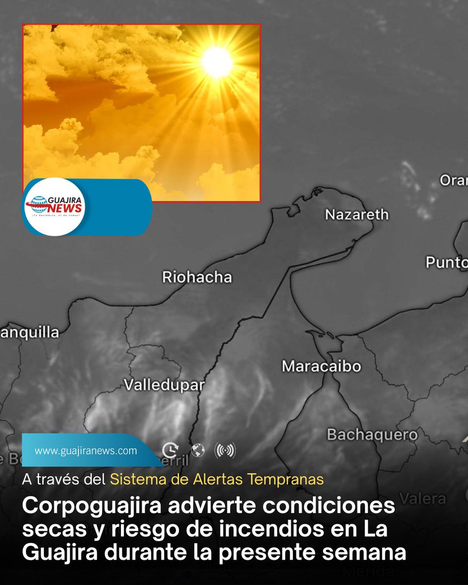 guajiranews's tweet photo. 🔥🌵 | Corpoguajira advierte condiciones secas y riesgo de incendios en La Guajira durante la presente semana

https://t.co/Ilq9qGb2sB https://t.co/lOrhmZMs6T