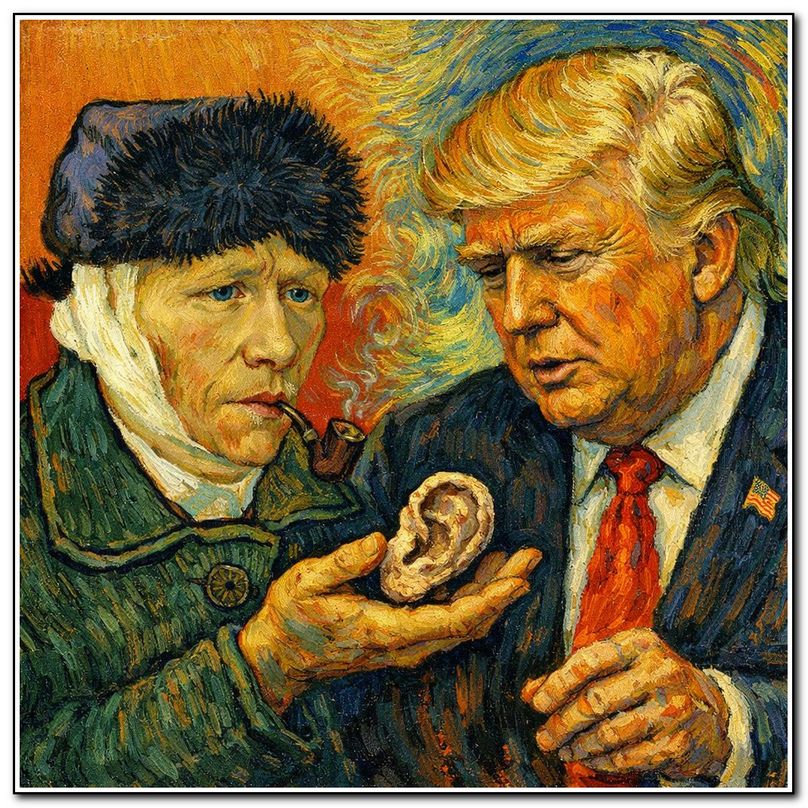 Возьмите, господин президент, 
пригодится, если вам опять 
выстрелят в ухо.