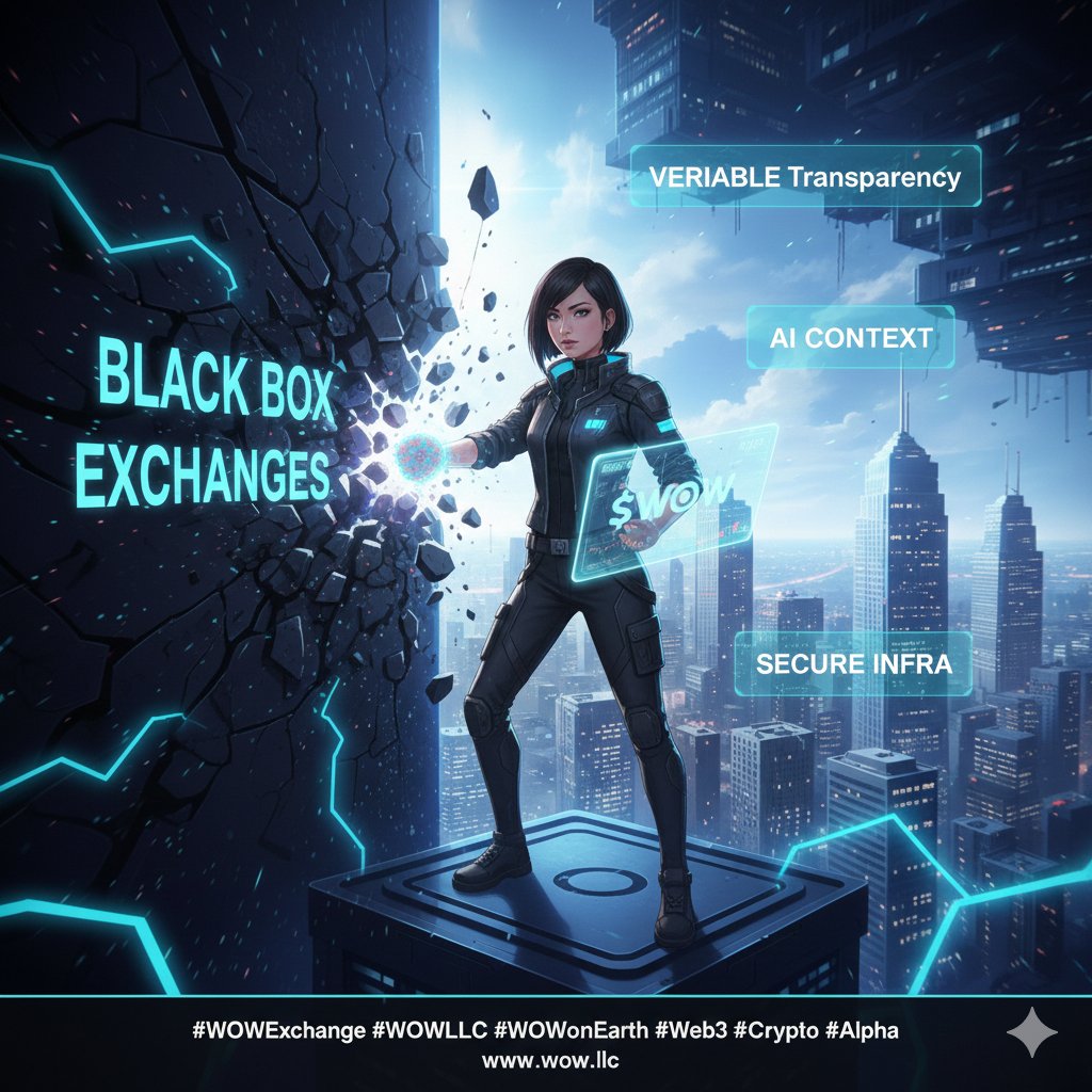merpatx's tweet photo. The trust deficit in #Crypto ends here.
Stop trading on platforms that operate in the shadows.
@WOW_Exchange is setting the new standard with verifiable transparency and elite security.  
Why $WOW: 
📷 Open Standards 📷 Secure Infra   

#WOWExchange #WOWLLC #WOWonEarth https://t.co/tkuDEJRJcM