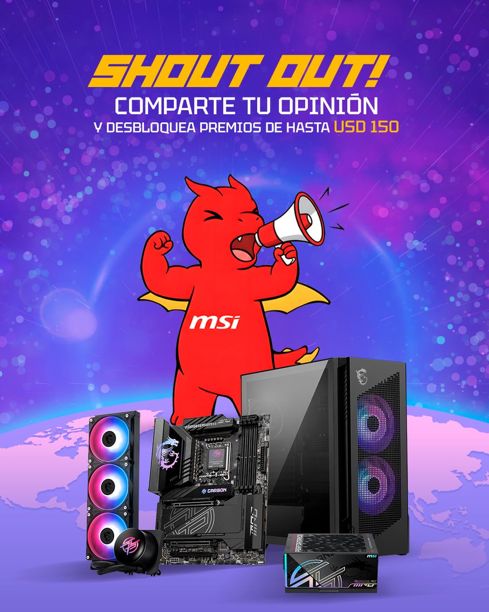 MSI_ES's tweet photo. Tu equipo se merece más. Y tú también⚡

¿Quieres montar o actualizar tu equipo? 

🔹Elige dos componentes válidos para optar a las recompensas. 
🔹 Consigue los cuatro y desbloquea hasta 150 $ en recompensas💸

🔗Más info👉 https://t.co/ba9Hcj3VGz

#MSIShoutOut https://t.co/E2JlZ0YJdD