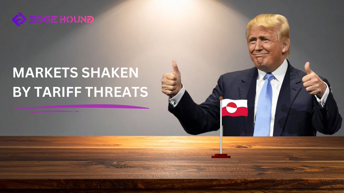 Global stocks slid as #Trump escalates tariff threats over #Greenland, spooking risk assets and pushing investors toward safe havens. The FTSE 100 and European markets fell, the dollar softened, and gold rallied to fresh highs amid rising uncertainty. How are you positioning this