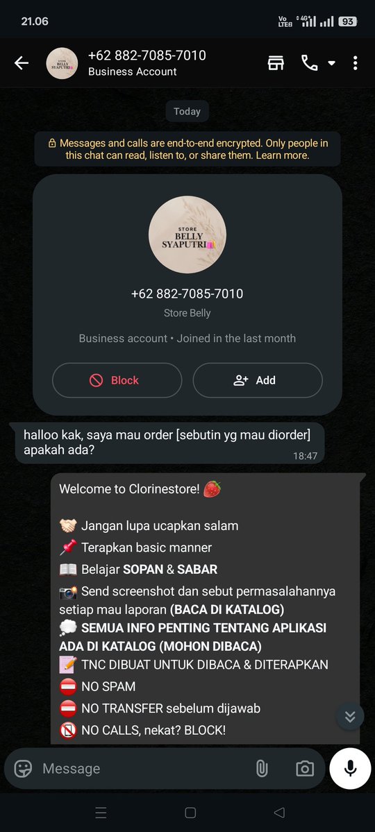 tuiny's tweet image. HELP RT PENIPU‼️#zonauang

ini kronologi awalnya, orgnya mau beli acc di aku. terus, pas send yg kedua kalinya ke dia langsung keluarlah wording itu. kenapa aku bisa curigain org itu sama tau wordingnya itu wording kak katherine? @ofKathie krn aku tau tipe wordingnya seperti apa