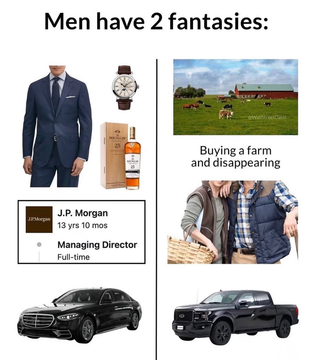 > Make money in your 20s and 30s
> Move to a third world country
> Buy 6k - 10k acres of land
> Grow your own food
> Have grass fed meat, eggs and milk
> A fireplace overlooking the sunset
> Thousands of trees around the farm
> Thousands of birds for eggs
> Enough water to lasts