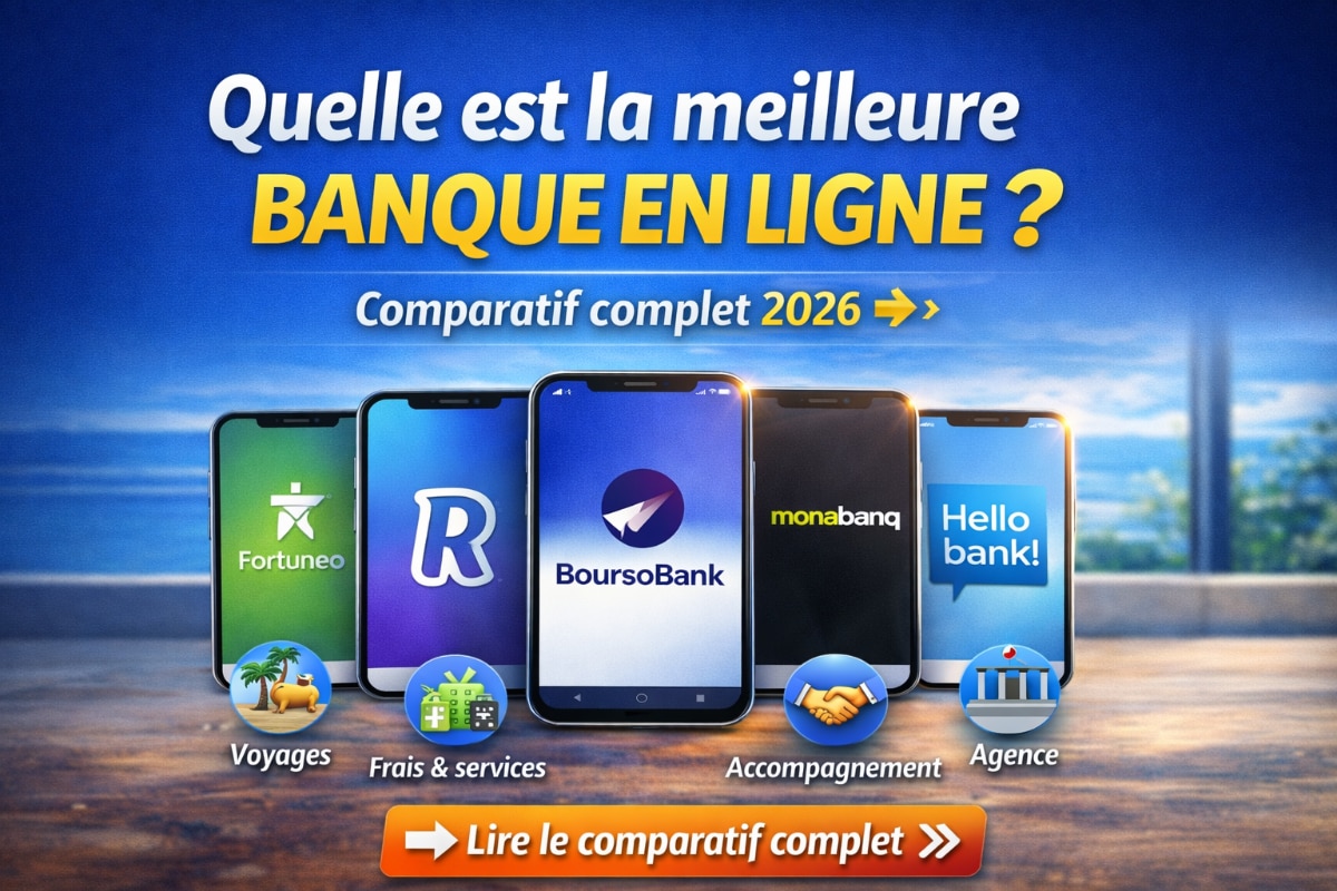 fabienr34's tweet image. Quelle est la meilleure banque en ligne en France actuellement ?

Actuellement Fortuneo et BoursoBank sont aujourd’hui considérées comme les meilleures banques en ligne, même si le choix dépend avant tout de votre profil (budget, voyages, besoins d’agences ou d’investissements).