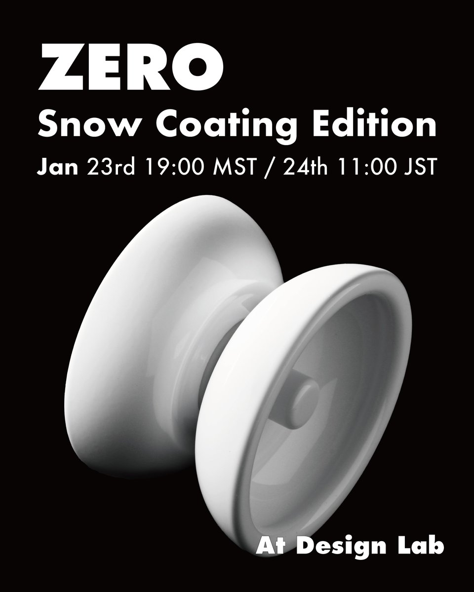 atdesigntokyo's tweet photo. ZERO 57mm Snow Coating Edition.
Drop on Jan 24th 11:00 JST.
Nothing but White. Everything in ZERO.
https://t.co/ysGmdLXDbG
#yoyo #ヨーヨー #atdesignlab #yoyodrop https://t.co/gsJPxtqEA0