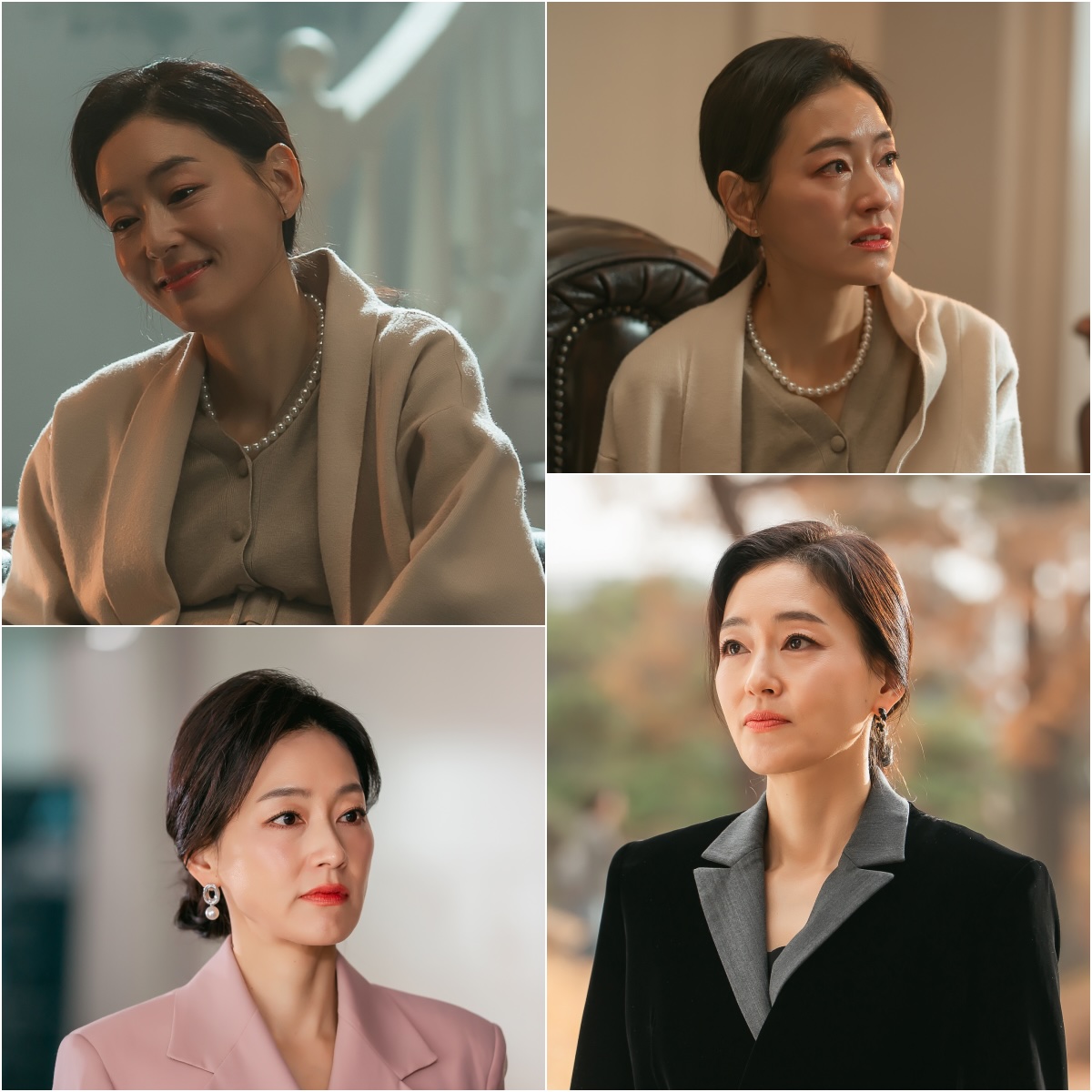 kdramakopi's tweet image. First look at Park Jin Hee stars as twin sisters driven to revenge in KBS2’s daily drama #PearlinRed, premiering February 23. kdramakopi.com/en/pearl-in-re…