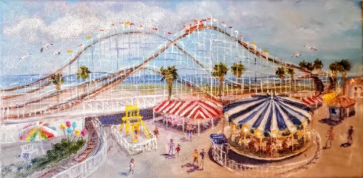 Art of the Day! "The Belmont Park". Buy at: ArtPal.com/Leahhigginsart…