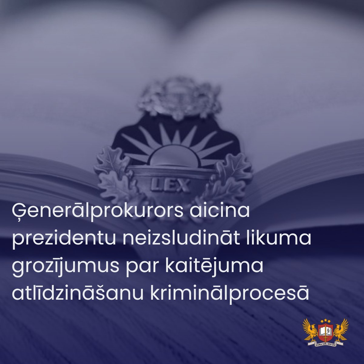 Ģenerālprokurors nosūtījis vēstuli Valsts prezidentam, aicinot neizsludināt likumu “Grozījumi Kriminālprocesā un administratīvo pārkāpumu lietvedībā nodarītā kaitējuma atlīdzināšanas likumā” un nodot to Saeimai otrreizējai caurlūkošanai.

prokuratura.lv/lv/aktualitate…