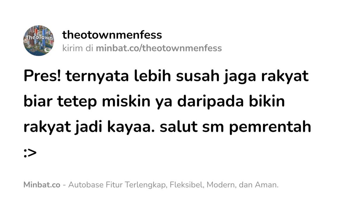 theotownmenfess's tweet image. Pres! apakah ada yg sepemikirann??