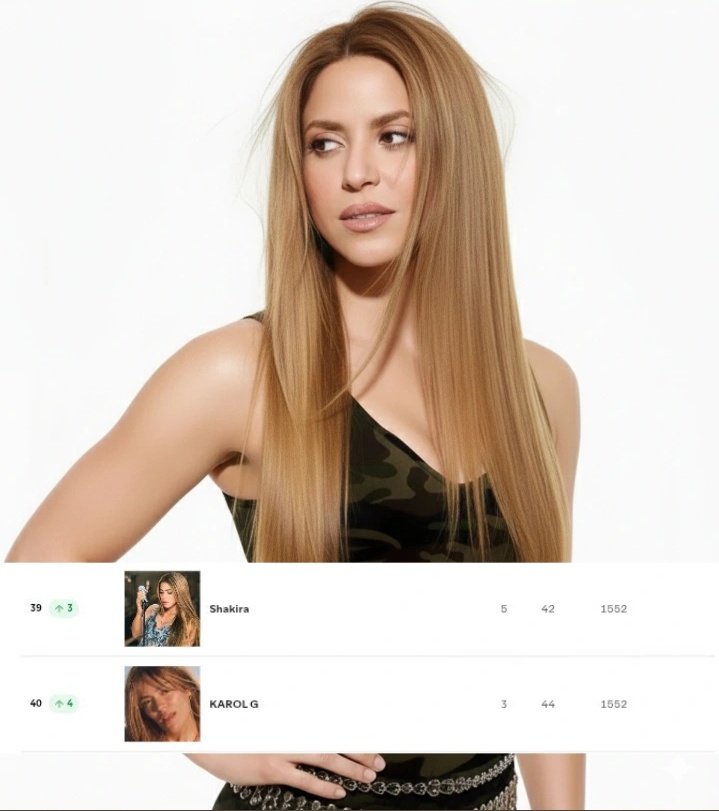 Shakira es la artista femenina latina más escuchada en Spotify por 4to día consecutivo 👑
