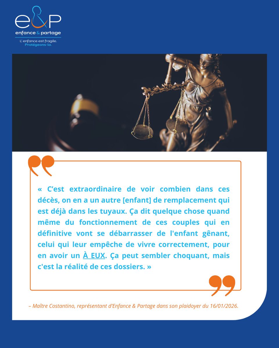 EnfPartage's tweet image. La #Courdassises d’appel de #Nanterre a condamné le beau-père à 20 ans de #réclusioncriminelle pour des #violences répétées, dont des secouements violents, ayant entraîné la mort du petit A, 5 ans, en décembre 2021.
#EnfanceEtPartage s’est constituée #partiecivile