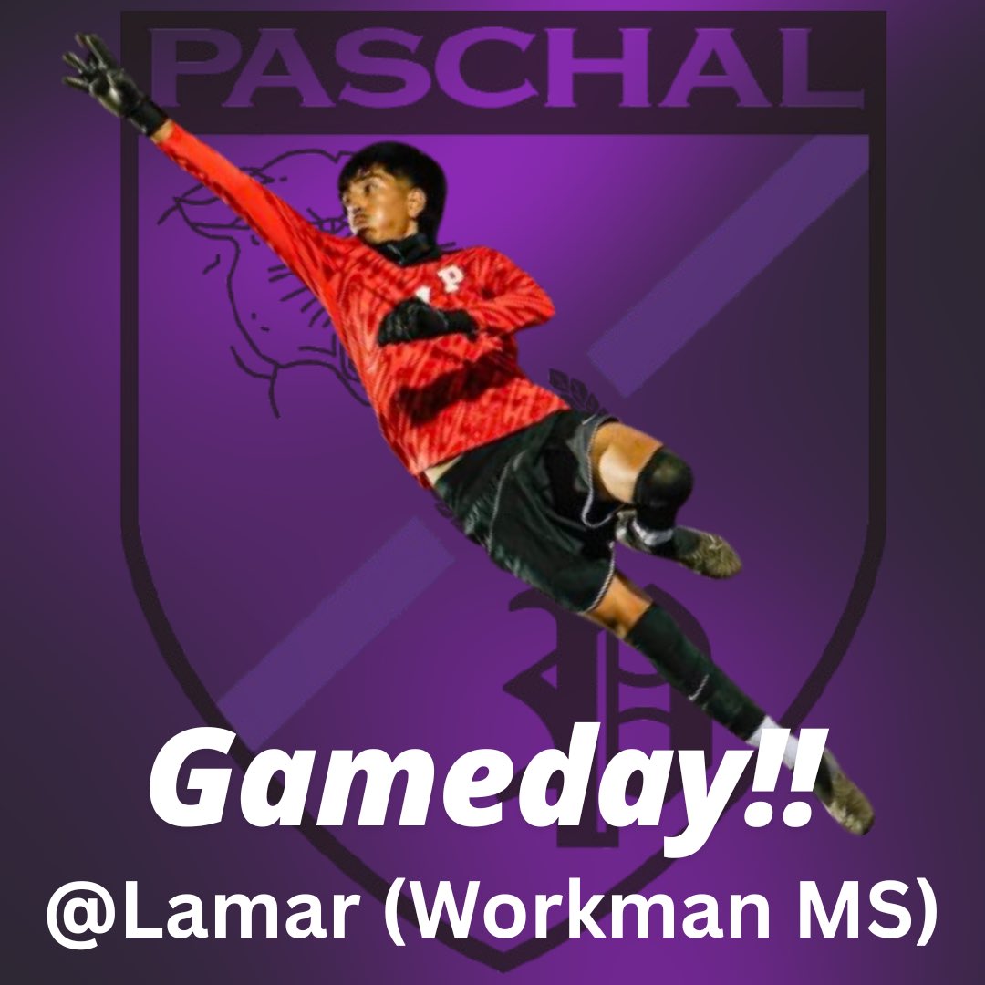 paschal_soccer's tweet photo. 🆚Lamar
🏟️Workman Jr High School
⏰JV White 4:30/JV Purple 6:00/Varsity 7:30 https://t.co/Fhv1M0Dx7r