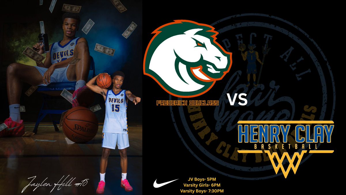 HCBluedevilsMBB's tweet image. GAME DAY!!! Finally back at home with a District battle tonight! 
Game 18   
📅1/20   
🆚Frederick Douglass
📍Henry Clay Al Prewitt Gymnasium
🕢Boys JV- 5pm/Girls Varsity- 6pm/Boys Varsity 7:30PM
📺GLICOD- youtube.com/watch?v=SAZOXO…
🎟️Admission at door
