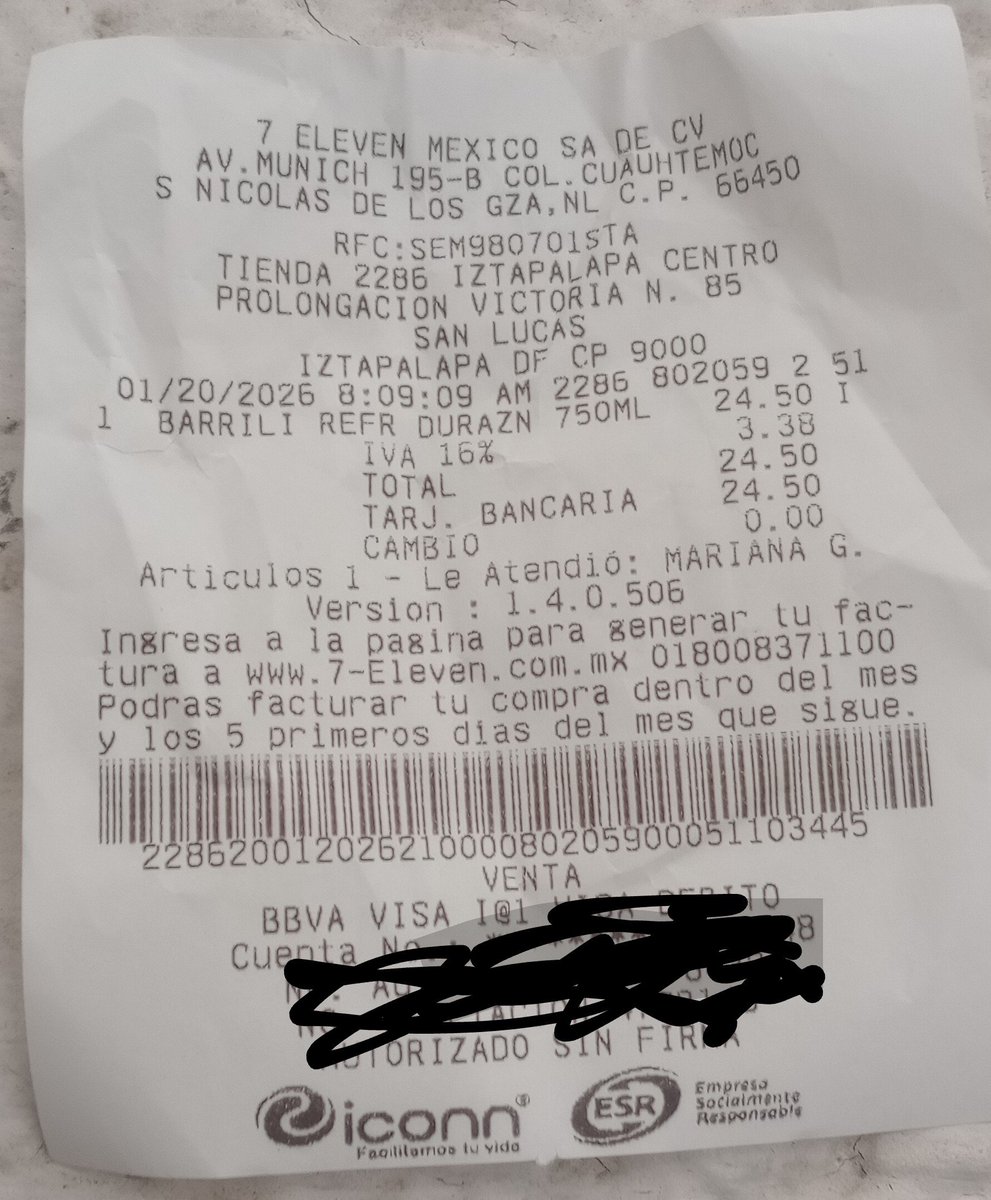 hellangeljvc's tweet photo. @7ElevenMexico Que onda @7ElevenMexico 
Tienes un precio exhibido y en cajas haces un cobro diferente.
Aguas ahí @Profeco , le pueden echar un ojo @AztecaNoticias @telediario @nmas @VILLALVAZO13 
De pesito en pesito están defraudando a miles de consumidores a nivel nacional. https://t.co/keoGJeE4mF