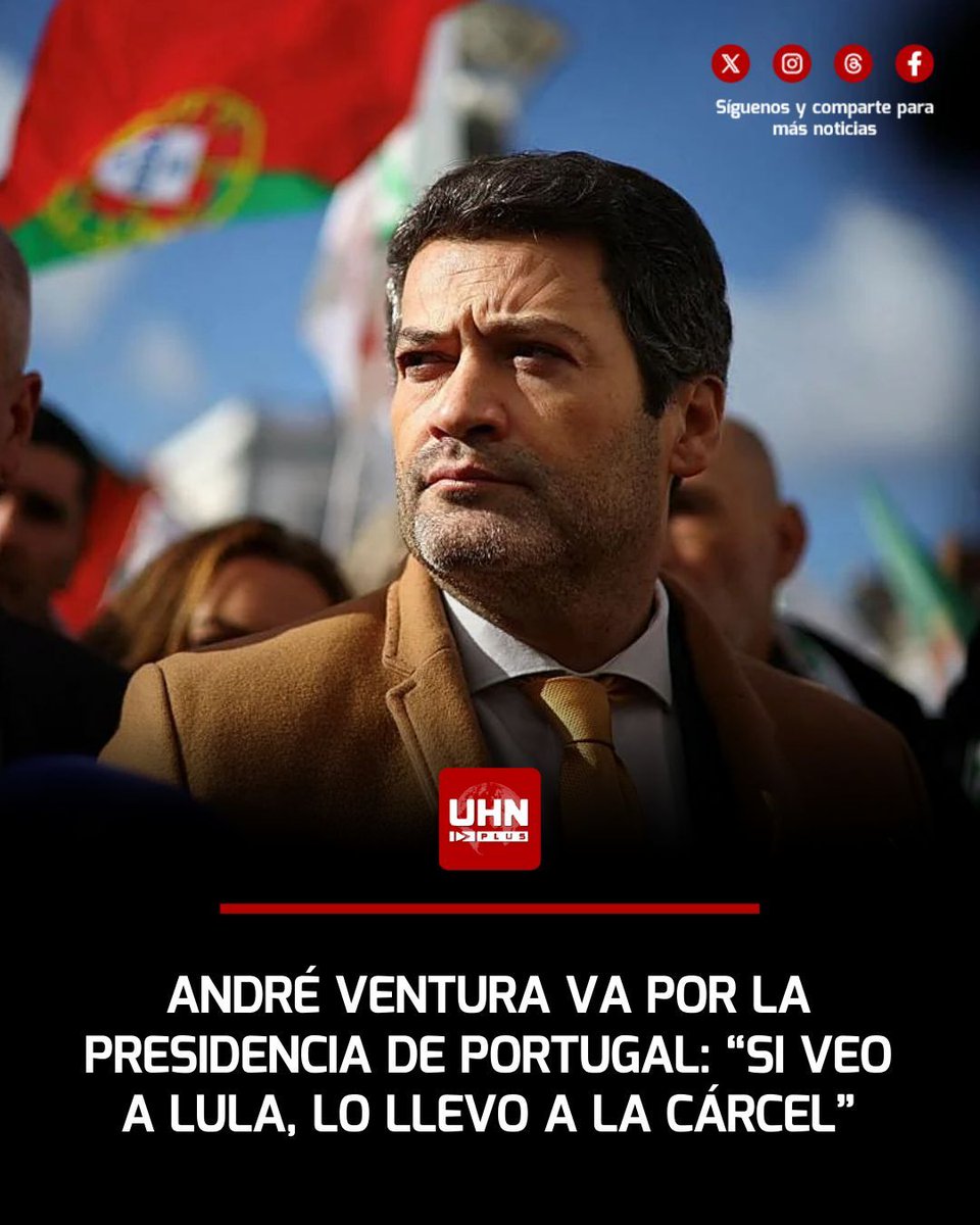 🇵🇹🇧🇷‼️ | El candidato de derecha André Ventura obtuvo el 23.65 por ciento de los votos en las elecciones presidenciales y tras 40 años habrá balotaje en Portugal. Ventura aspira a ganar el próximo 8 de febrero y en caso de derrota, se perfila como el líder principal de la