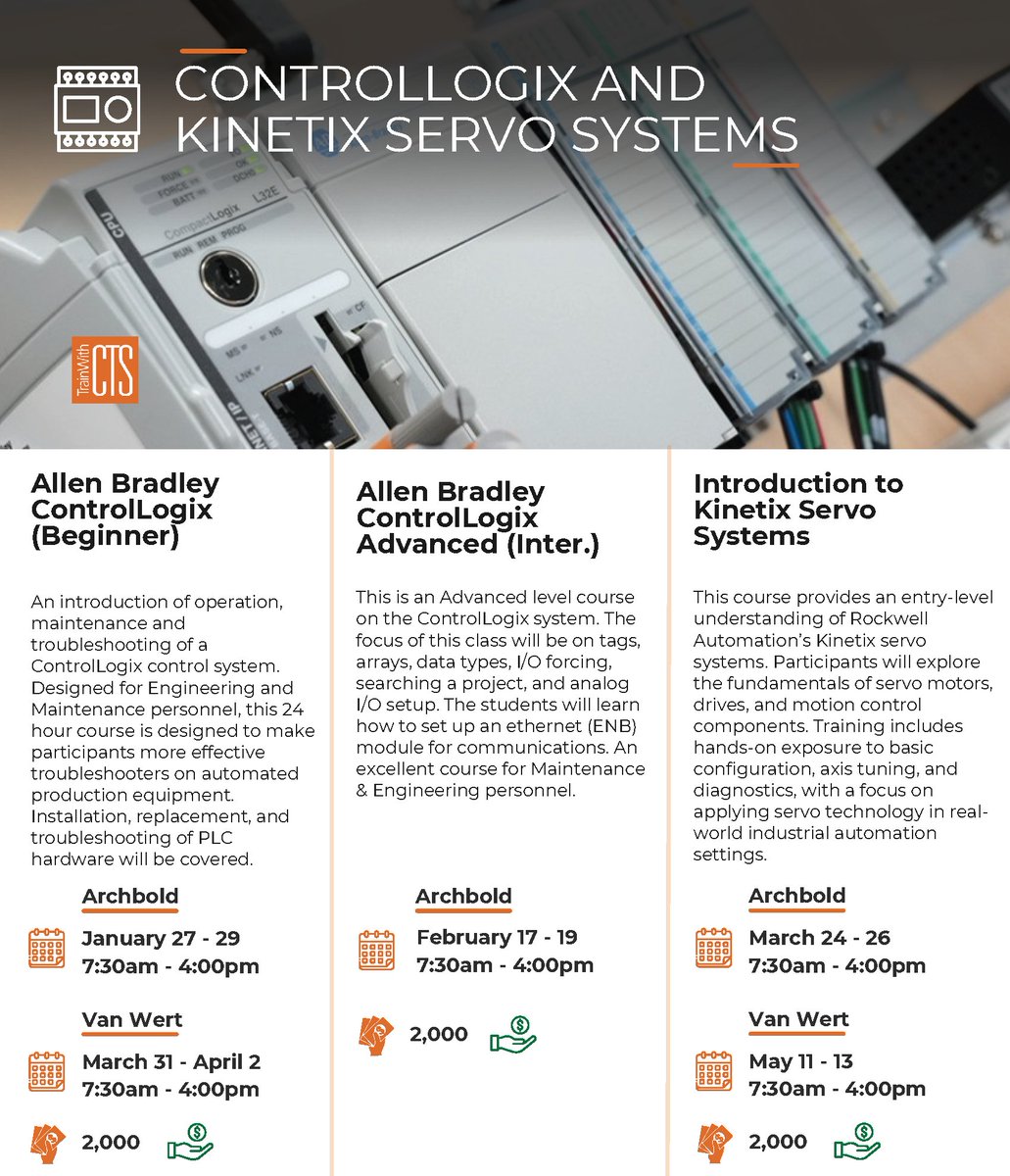 trainwithcts's tweet image. Build your team members' skills and confidence with hands-on training and real-world tech. Register online or call 419.267.1332.

#workforcetraining #employeedevelopment #technicaltraining