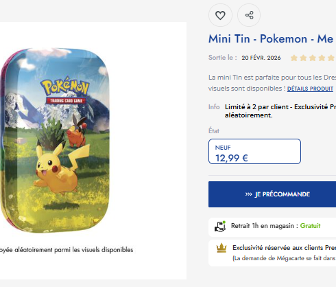 le_crocodeal's tweet photo. Rappel #Pokémon : plus de file d'attente pour les Mini Tins ME2.5 Héros Transcendants sur Micromania à 12,99€ si jamais. Exclu membres Premium / Ultimate 👑

👉 Lien affilié : https://t.co/GxT9wlD9bt https://t.co/HXj4RJjH5L