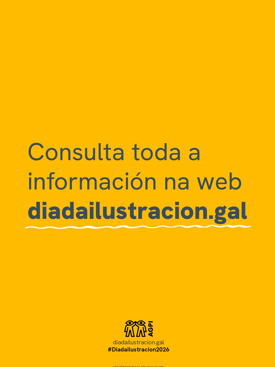 _AGPI's tweet image. ✨️ É agora Siro o segundo autor homenaxeado en vida.

🔎 Toda a información está nesta web diadailustracion.gal

⚙️ Organiza AGPI e patrocina Cultura de Galicia

#Diadailustracion2026 #AGPI #Siro #XuntadeGalicia #Ilustración #Galicia #DI2026