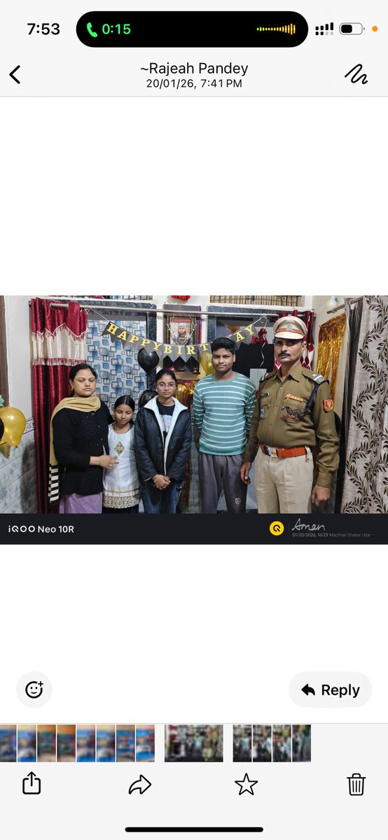 #सीआरपीएफ ग्रुप केंद्र, प्रयागराज की एक हृदयस्पर्शी पहल! 

वीर शहीद राजेश कुमार बिंद के पुत्र अमन एवं पुत्री साक्षी का जन्मदिन GC CRPF PRRJ के Asi राजेश पांडेय द्वारा  मनाया गया। साथ ही DIG GC PRRJ की ओर से उन्हें ढेरों शुभकामनाएं दी गईं।