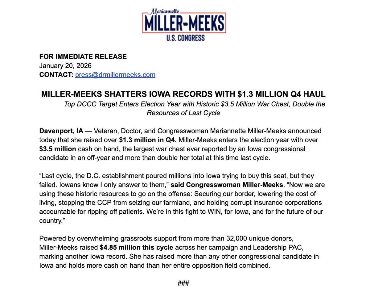 Dr. Miller-Meeks (@millermeeks) on Twitter photo 