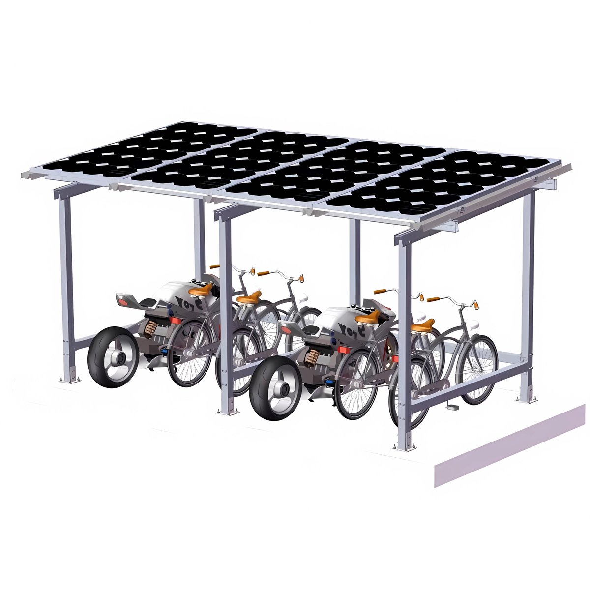 Solar motorcycle/electric bike parking system design by optimum sun
Ready to make it, pls find us
optimumsun.com
info@optimumsun.com
#CleanEnergy #SolarPower #CarportSolutions #GoGreen #solar #solarbracket #Waterproof #solarparkingsystem #solarbracket #solarpowersystem