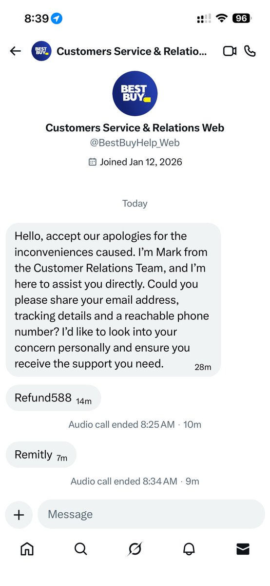 SAUCE1775's tweet photo. @BestBuySupport @BestBuy so apparently this twitter page wants me to download a third party app so he can do a refund and get me my delivery seems legit! And if it is that’s a shady way to do business. https://t.co/oZH2BKgjp8