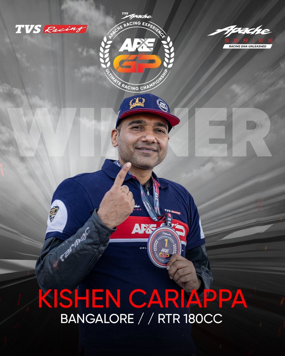 TVSApacheSeries's tweet photo. The heat was relentless.
The competition unforgiving.
Yet a few found fire where others felt fear.
They pushed harder, rode faster, and claimed their moment.
These are the ones who unleashed the #FireWithin.

#TVSApache #TVSRacing #RacingDNAUnleashed https://t.co/4v95lVasPD