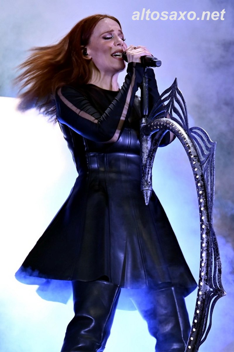 Simone Simons of Epica performs at Palladium in Cologne, Germany