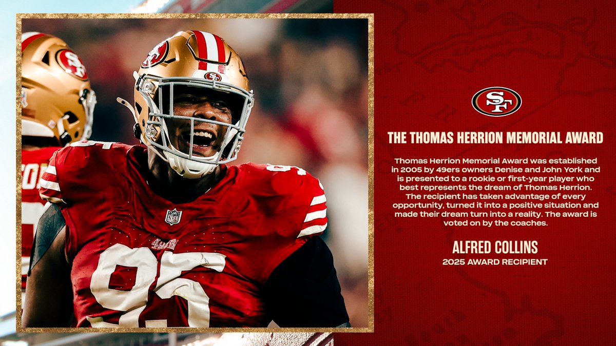 BastropISD's tweet image. From Cedar Creek to the NFL ⭐🏈

Congratulations to Cedar Creek HS alumnus Alfred Collins on earning the Thomas Herrion Memorial Award from the San Francisco 49ers. A true example of perseverance and making the most of every opportunity!