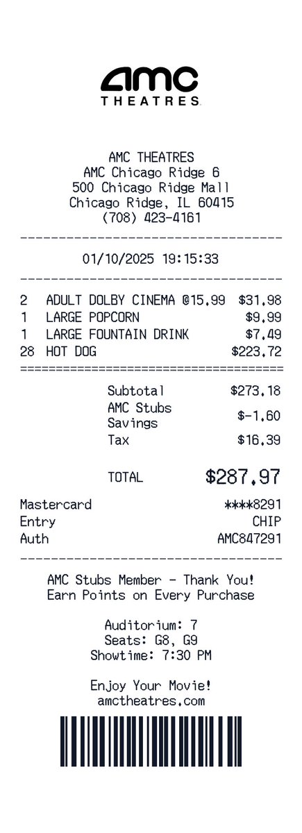 ConnerHursh's tweet image. THIS IS WHY NO ONE GOES TO THE MOVIES ANY MORE TOO EXPENSIVE THIS IS HOW THEY TREAT THEIR "STUBS" MEMBERS PATHETIC