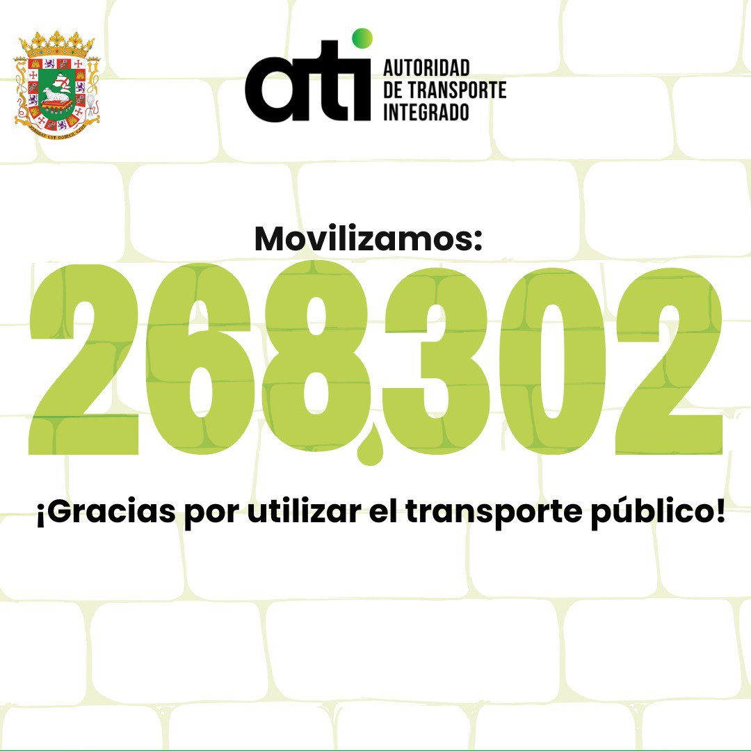 ATIDTOP's tweet image. Gracias por utilizar el transporte público. En la Autoridad de Transporte Integrado seguimos trabajando cada día para brindarte un mejor servicio y una movilidad integrada para tu beneficio. 

¡En la ATI estamos p’ATI!