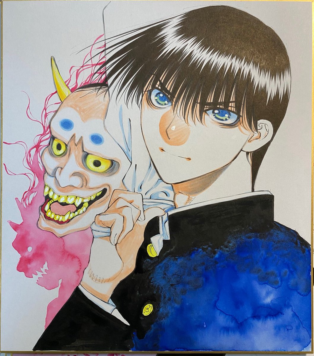 「今はこの学ランのカラーって無くなってたの知らなかった〜昭和の遺物の学ラン漫画描い」|楠桂/HARUコミ3/19東４お6b/け27bのイラスト