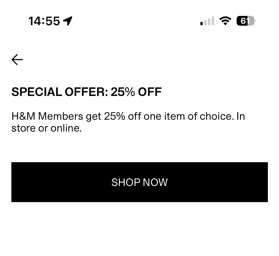 Ericaaaww's tweet photo. @hm hi I got this offer, but no idea how to activate it, can you help please? It’s not automatically applying at the checkout, there’s no code and also no t&amp;cs to see https://t.co/aMZJ92n3c2