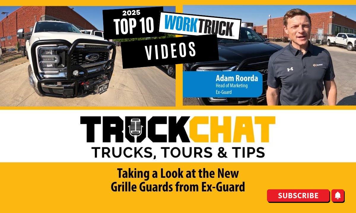 WorkTruckMag's tweet image. Grille guards aren’t glamorous, but neither is a front-end repair bill. This video takes a look at new grille guards from Ex-Guard.

Link in comments.

#WorkTruck #FleetProtection #Upfitting #GrilleGuards #ExGuard #FleetManagement #WorkTrucks
