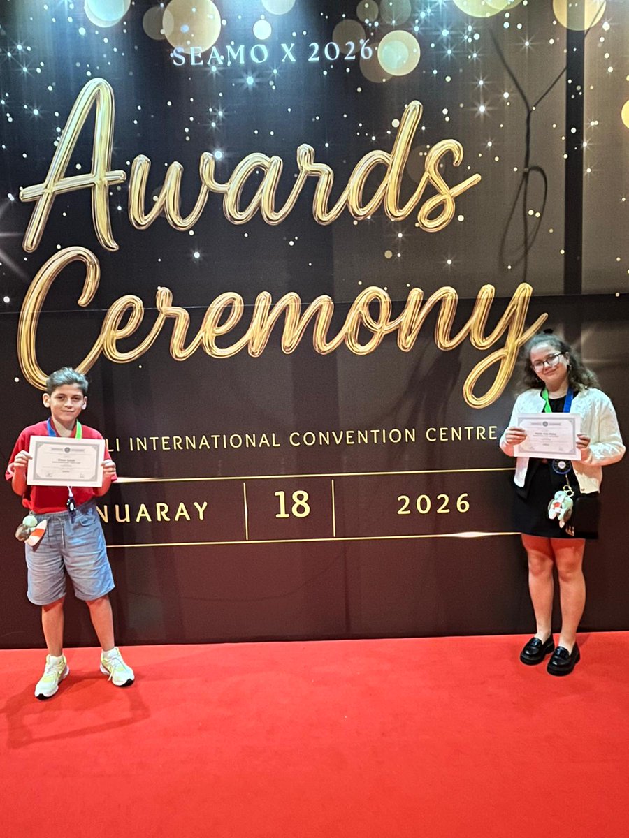 BoyabatMeb57's tweet photo. 🏆 BOYABAT'IN ULUSLARARASI MATEMATİK BAŞARISI, FİNALİSTLERİMİZ ÖDÜLLE DÖNÜYOR...

🔖Yirmiden fazla ülkenin katıldığı Singapur Southeast Asian Mathematical Olympiad (SEAMO) Matematik Olimpiyatları 'nda finalist öğrencilerimiz büyük bir başarıya imza attı.

https://t.co/XEgcg4flLa https://t.co/TMGmjEiyO4