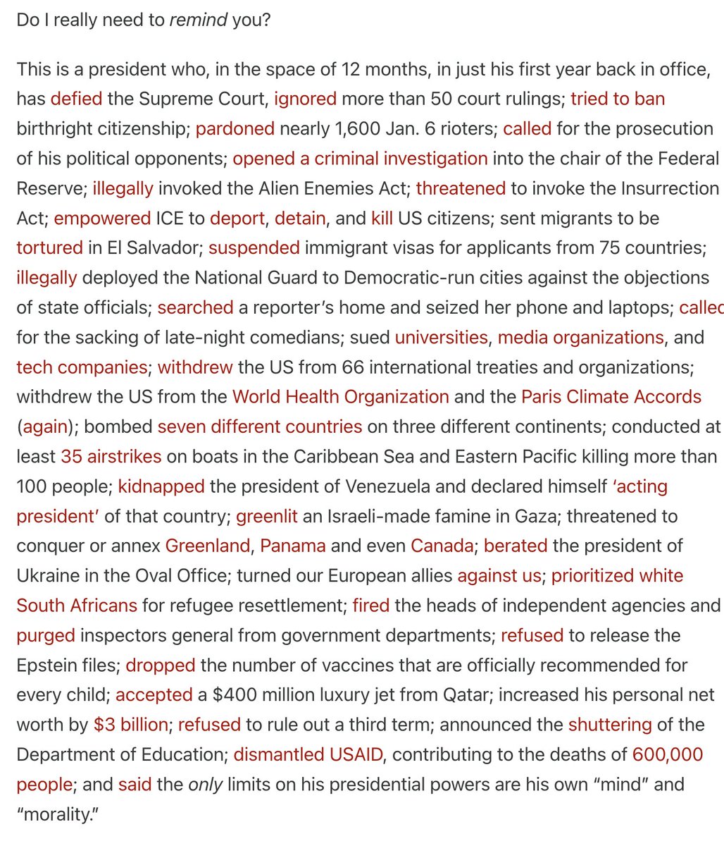 mehdirhasan's tweet image. On January 20th, one year into Trump's second term, do I really need to remind you?
zeteo.com/p/our-year-fro…