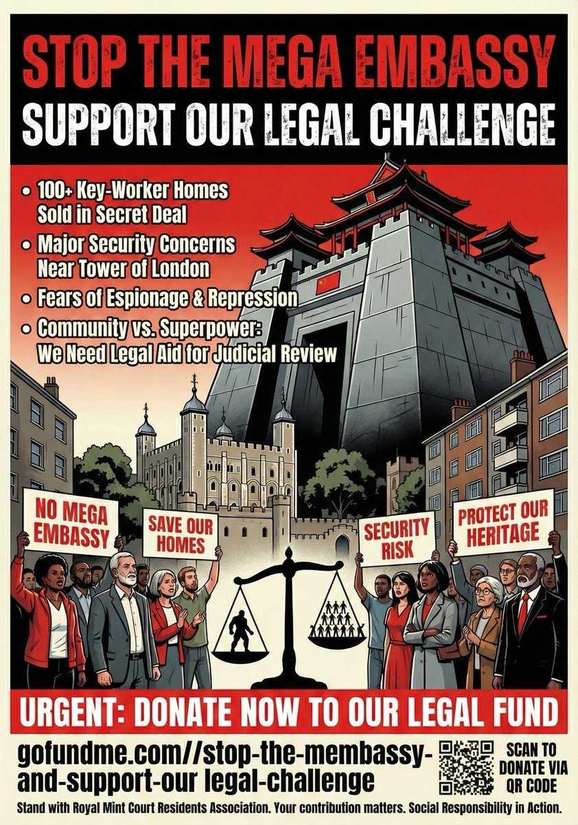 香港公民代表會議 堅決反對英國政府為中共「超級大使館」開綠燈。
ACRHK opposes UK Government’s decision to green‑light China’s “super‑embassy” at Royal Mint Court today.
acrhk.org/?p=408