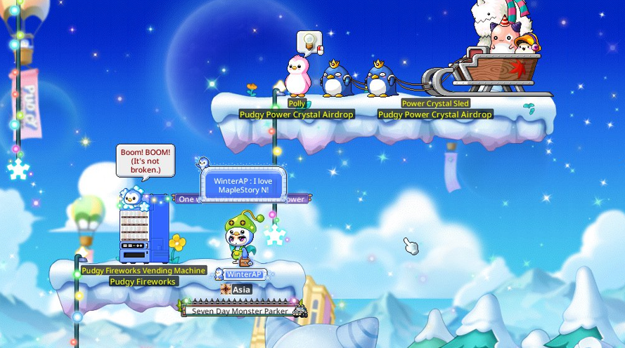 I love MapleStory N! 

Server：Errai  
Character Name：WinterAP 

#MapleStoryUniverse #MapleStoryN #PudgyPenguins <a href="/MapleStoryU/">MapleStory Universe</a> <a href="/pudgypenguins/">Pudgy Penguins</a>