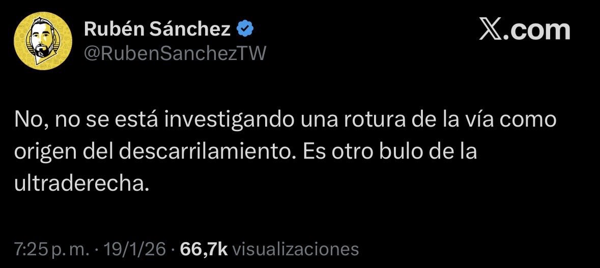 vitoquiles's tweet image. Este miserable, que lleva días acusando a todo el mundo de desinformar, ha borrado el tuit. 

Miente a consciencia para salvar a Puente de su negligencia política. 

Por lo que sea, los canallas subvencionados como @Ruiz_Noticias no denunciarán su bulo, por lo que sea.
