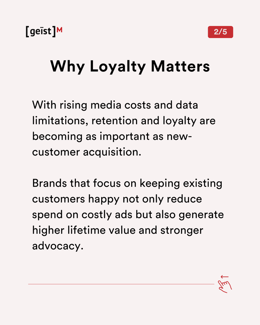 GeistM's tweet photo. With rising media costs and tighter data restrictions, focusing on customer retention isn’t just smart. That’s where GeistM comes in. We help brands design loyalty strategies that scale, engage, and drive real business results.

#DigitalMarketing #Marketing2026 #CustomerLoyalty https://t.co/GwMwvuRWJR